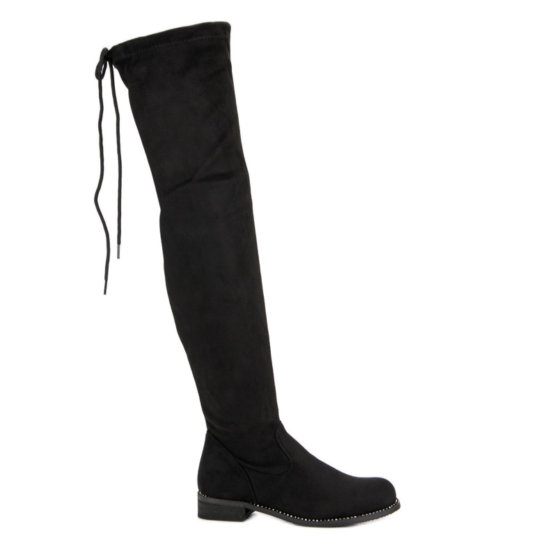 Super Me Botas por encima de la rodilla de moda negro