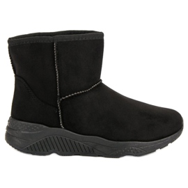 Botas de nieve en la plataforma negro