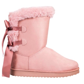 Mukluki alto con arcos rosa