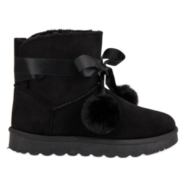 Mukluki negro con pompones