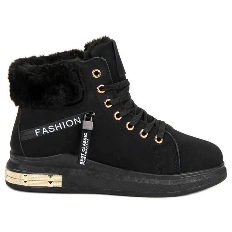 Zapatillas altas con aislamiento negro