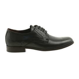 Tur Zapatos masculinos de cuero negro