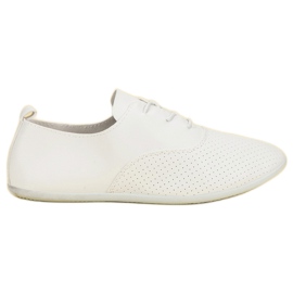 Zapatillas blancas atadas blanco