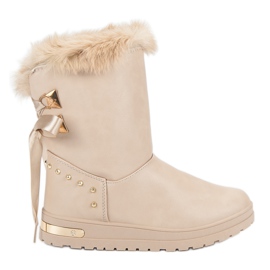 Super Me Moda Botas de nieve Moda marrón