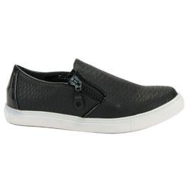 Zapatillas sin cordones negras negro