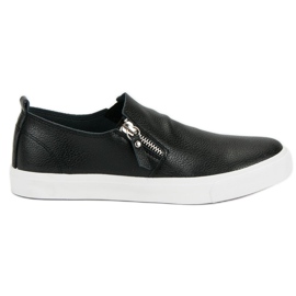 Zapatillas con cremallera negro