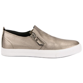 Zapatillas con cremallera amarillo