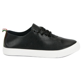 Zapatillas atadas negro
