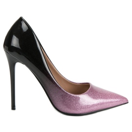 Alfileres Ombre negro rosa