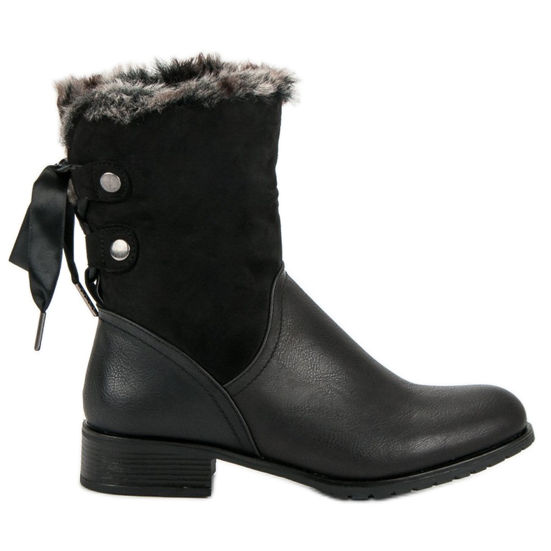 SDS Botines negros con lazo