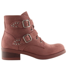 Botas Cordones Con Lazos rosa C-7101 Rosa