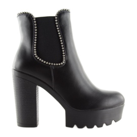 Botas de plataforma negras 123-30-1 Black negro