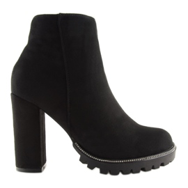 Botas negras de tacón 58-581 Black negro