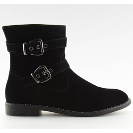Botas negras planas MB188-266 negras negro