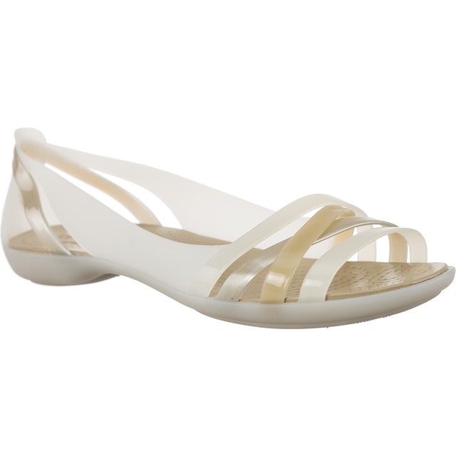 Crocs Isabella Huarache 2 Flat en adoquín de ostras beige