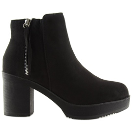 Botas con tacón estable negro YL96009 Negro