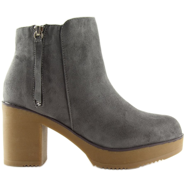 Gris Botas con tacón estable gris YL96009 Gris Gris Botas con tacón estable gris YL96009 Gris