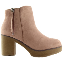 Rosa YL96009 Botas rosas con tacón estable