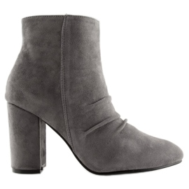 Botines grises de tacón OM803 Grey