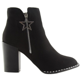 Botas con tacón estable negro 8576-2 Negro