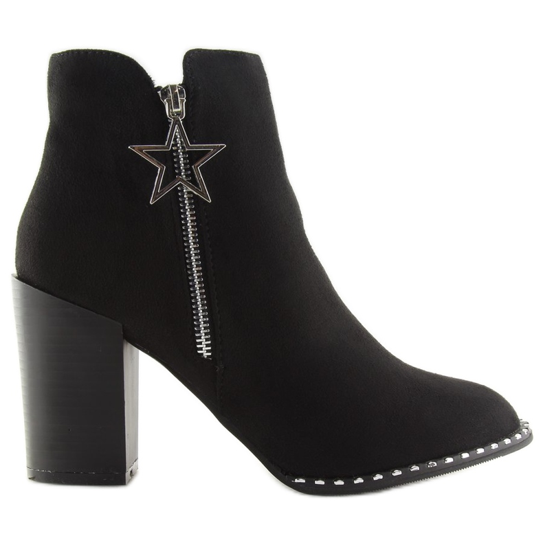 Botas con tacón estable negro 8576-2 Negro Botas con tacón estable negro 8576-2 Negro