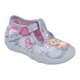 Calzado infantil befado 110P349 gris rosa