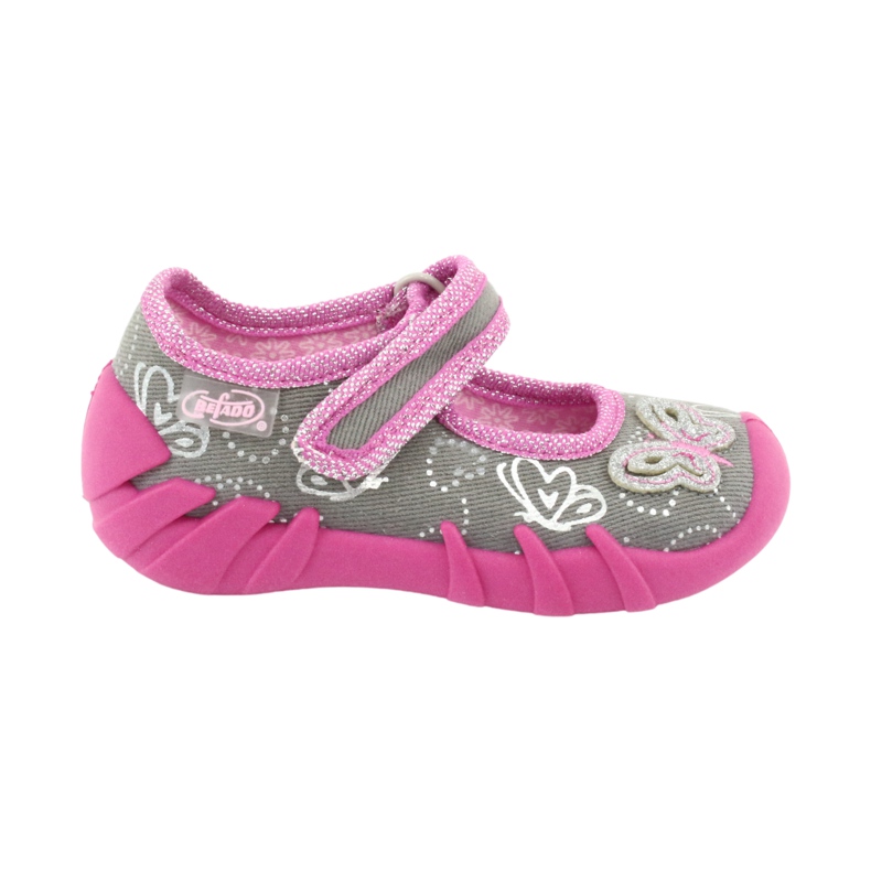 Calzado infantil befado 109P178 gris rosado