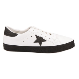 Zapatillas bajas de moda blanco negro