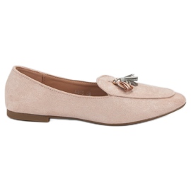 Small Swan Mocasines con purpurina rosado