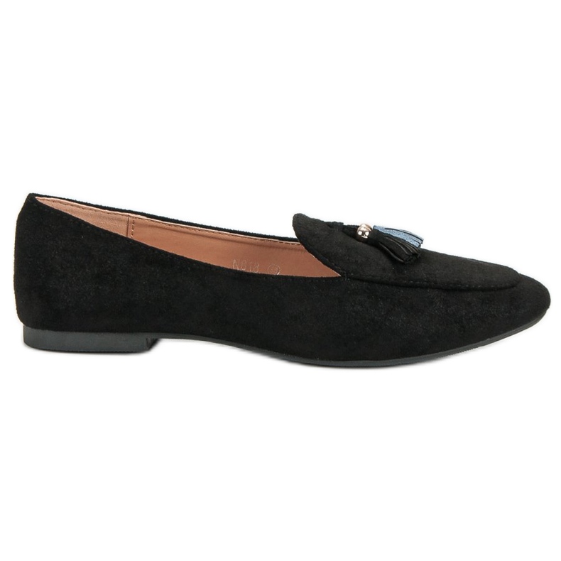 Small Swan Mocasines con purpurina negro