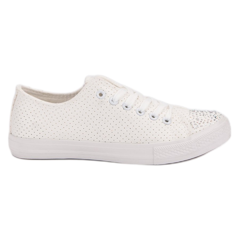 Sport Zapatillas blancas con cristales blanco