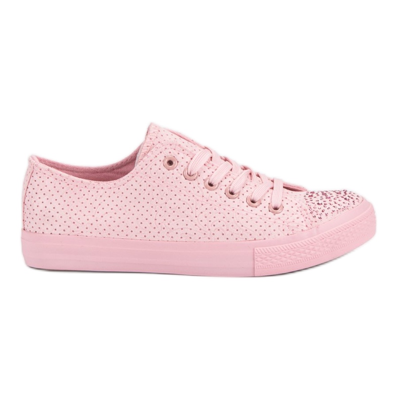 Sport Zapatillas rosas con cristales rosado