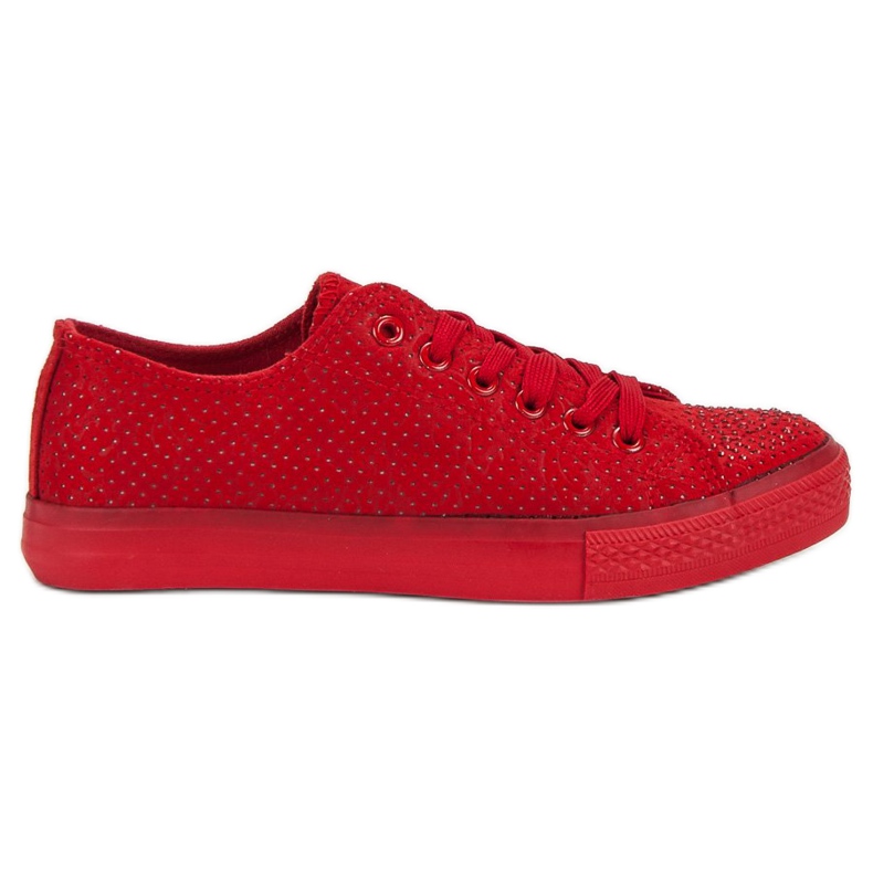 Sport Zapatillas rojas con cristales rojo