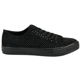 Sport Zapatillas negras con cristales negro