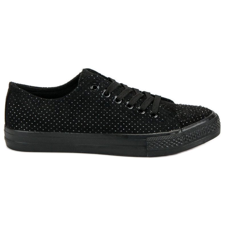 Sport Zapatillas negras con cristales negro