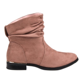 SDS Botas de ante en polvo rosa