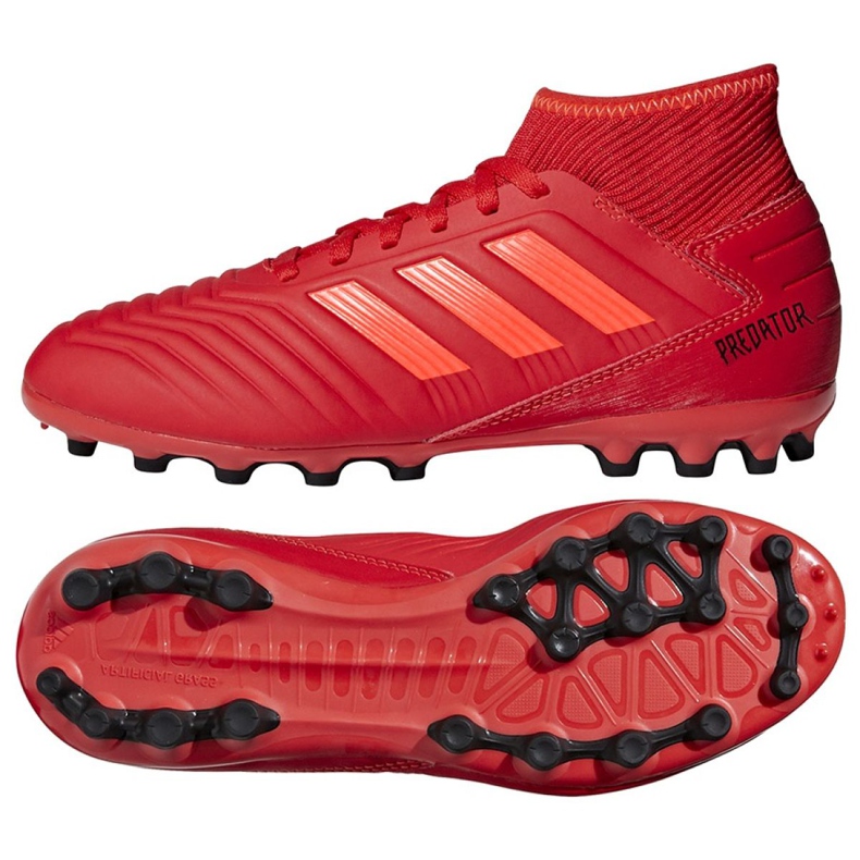 Botas de fútbol adidas Predator 19.3 Jr D98005 rojo rojo
