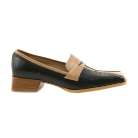 Sagan Los zapatos de cuero negro marrón