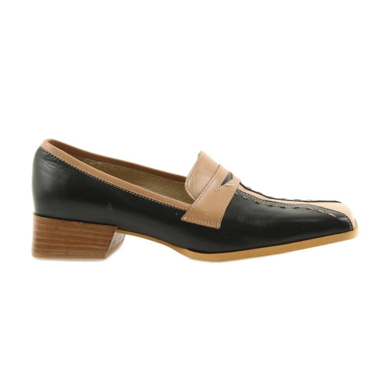 Sagan Los zapatos de cuero negro marrón