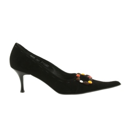 Bombas de piel negro Bombas de piel negro
