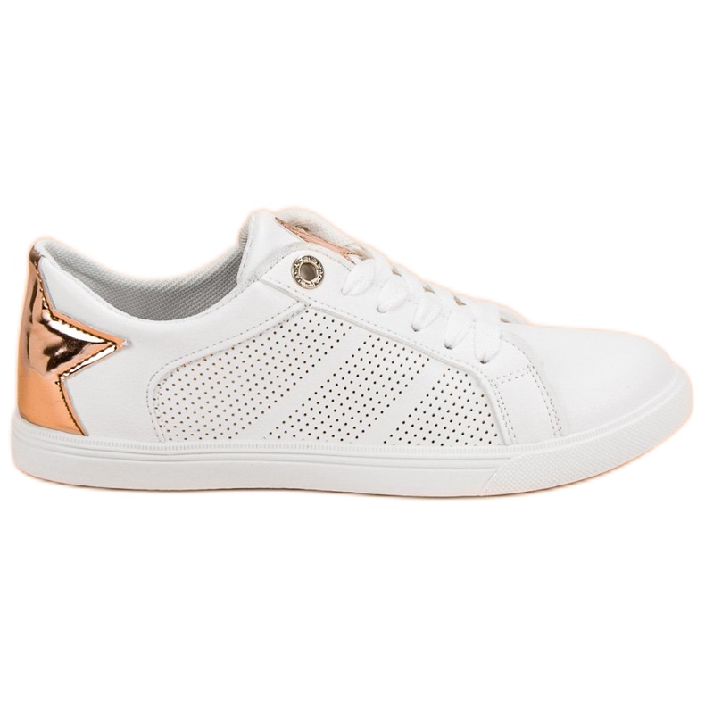 Zapatos deportivos bajos blanco amarillo