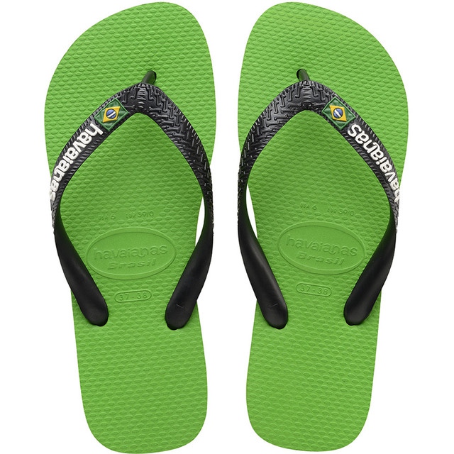 Havaianas Brasil Logo Neon Verde Negro multicolor