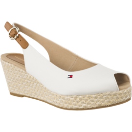 Tommy Hilfiger Suave Elba Basic Sling Back 121 Whisper White blanco marrón