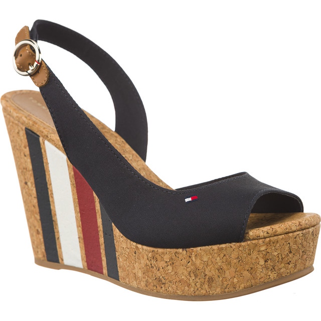 Tommy Hilfiger Cuña Con Rayas Impresas 403 Medianoche negro