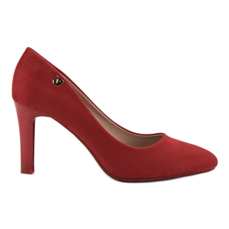 Tacones de ante VINCEZA rojo