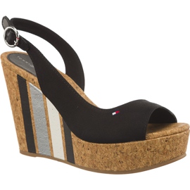 Tommy Hilfiger Cuña Con Rayas Impresas 990 Negro marrón