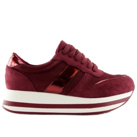 Zapatos de suela alta en burdeos 99-11 Wine rojo