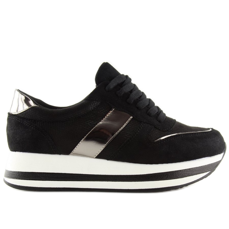 Negro 99-11 Zapato de suela alta negro