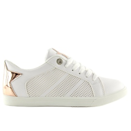 Deportivas con estrella blanca A6213 BLANCO / CHAMPAGNE