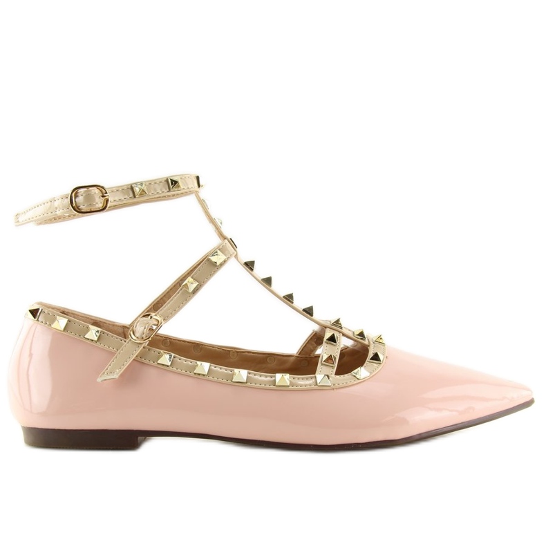 Bailarinas con tachuelas rosas 127-12 Pink rosado Bailarinas con tachuelas rosas 127-12 Pink rosado